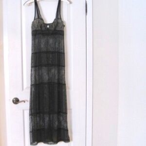 Blush Lingerie Maxi Lace/Mesh Dress
